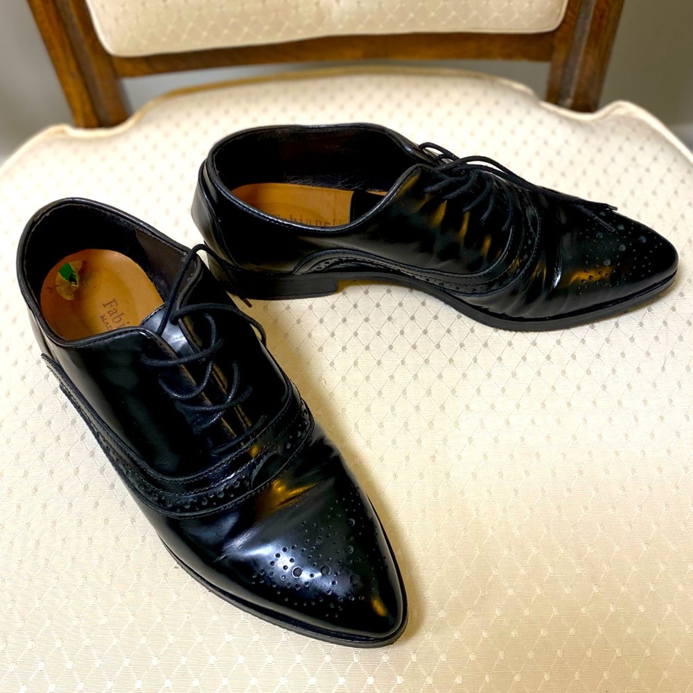 Genuine Italian Leather Lace Up Oxford Shoes